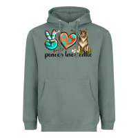 Sage peace love collie Heavyweight Hoodie - texasbilliewilder
