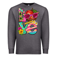 Charcoal Heather love summer teacher Premium Sweatshirt - texasbilliewilder