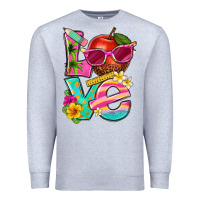 Heather Grey love summer teacher Premium Sweatshirt - texasbilliewilder