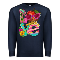 Navy love summer teacher Premium Sweatshirt - texasbilliewilder