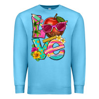 Ocean Blue love summer teacher Premium Sweatshirt - texasbilliewilder