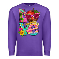 Purple love summer teacher Premium Sweatshirt - texasbilliewilder