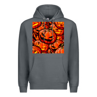 Rock halloween pumpkin seamless pattern Premium Hoodie - BundleAndBundleShop