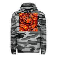 Slate Camo halloween pumpkin seamless pattern Premium Hoodie - BundleAndBundleShop