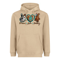Mushroom peace love cowboy Heavyweight Hoodie - texasbilliewilder