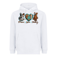 White peace love cowboy Heavyweight Hoodie - texasbilliewilder