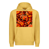 Antique Gold halloween pumpkin seamless pattern Premium Hoodie - BundleAndBundleShop