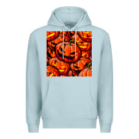Blue Mist halloween pumpkin seamless pattern Premium Hoodie - BundleAndBundleShop