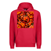 Cardinal halloween pumpkin seamless pattern Premium Hoodie - BundleAndBundleShop