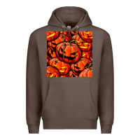 Coffee halloween pumpkin seamless pattern Premium Hoodie - BundleAndBundleShop