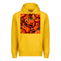 Lemon halloween pumpkin seamless pattern Premium Hoodie - BundleAndBundleShop