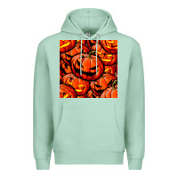 Seafoam halloween pumpkin seamless pattern Premium Hoodie - BundleAndBundleShop