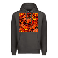 Smoke halloween pumpkin seamless pattern Premium Hoodie - BundleAndBundleShop
