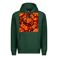 Sports Green halloween pumpkin seamless pattern Premium Hoodie - BundleAndBundleShop
