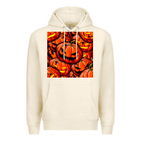 Tofu halloween pumpkin seamless pattern Premium Hoodie - BundleAndBundleShop