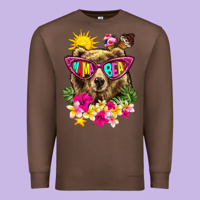 Mama Bear Summer Premium Sweatshirt Designed By Texasbilliewilder