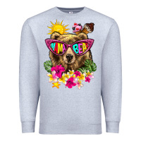 Heather Grey mama bear summer Premium Sweatshirt - texasbilliewilder