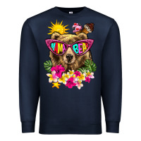 Navy mama bear summer Premium Sweatshirt - texasbilliewilder