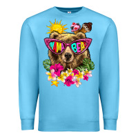 Ocean Blue mama bear summer Premium Sweatshirt - texasbilliewilder