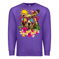 Purple mama bear summer Premium Sweatshirt - texasbilliewilder