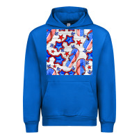 Cobalt 4th of july flip flops seamless pattern Urban Hoodie - BundleAndBundleShop