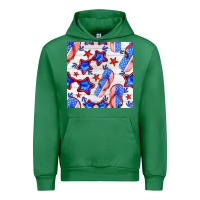 Emerald 4th of july flip flops seamless pattern Urban Hoodie - BundleAndBundleShop