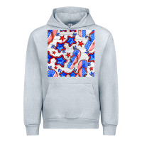 Heather Grey 4th of july flip flops seamless pattern Urban Hoodie - BundleAndBundleShop