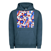 Pigment Midnight Navy 4th of july flip flops seamless pattern Urban Hoodie - BundleAndBundleShop