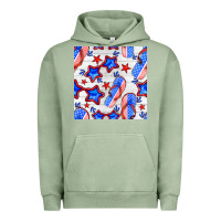 Pigment Oil Green 4th of july flip flops seamless pattern Urban Hoodie - BundleAndBundleShop
