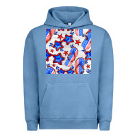 Pigment Pebble Blue 4th of july flip flops seamless pattern Urban Hoodie - BundleAndBundleShop