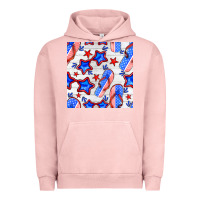 Pigment Salmon 4th of july flip flops seamless pattern Urban Hoodie - BundleAndBundleShop