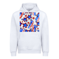 White 4th of july flip flops seamless pattern Urban Hoodie - BundleAndBundleShop