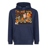 Navy im just here for the snacks basketball sister Heavyweight Hoodie - Zillion Design Studio