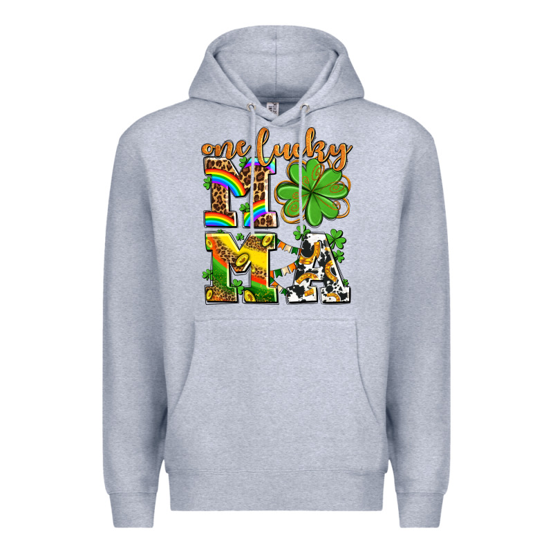 One Lucky Mama Premium Hoodie by AdoDesignShop | Teevron