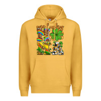 Mustard one lucky mama Premium Hoodie - AdoDesignShop