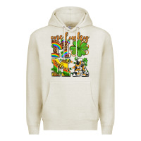 Oatmeal Heather one lucky mama Premium Hoodie - AdoDesignShop