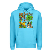 Ocean Blue one lucky mama Premium Hoodie - AdoDesignShop