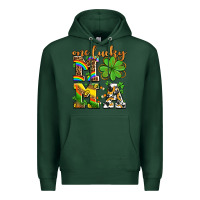 Sports Green one lucky mama Premium Hoodie - AdoDesignShop