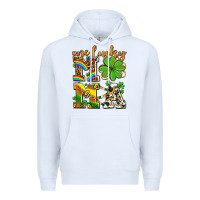 White one lucky mama Premium Hoodie - AdoDesignShop
