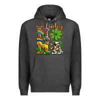 Charcoal Heather one lucky mama Premium Hoodie - AdoDesignShop