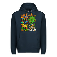 Navy one lucky mama Premium Hoodie - AdoDesignShop