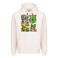 Pale Pink one lucky mama Premium Hoodie - AdoDesignShop
