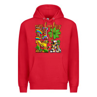 Red one lucky mama Premium Hoodie - AdoDesignShop