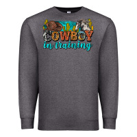 Charcoal Heather cowboy in training Premium Sweatshirt - Zillion Design Studio