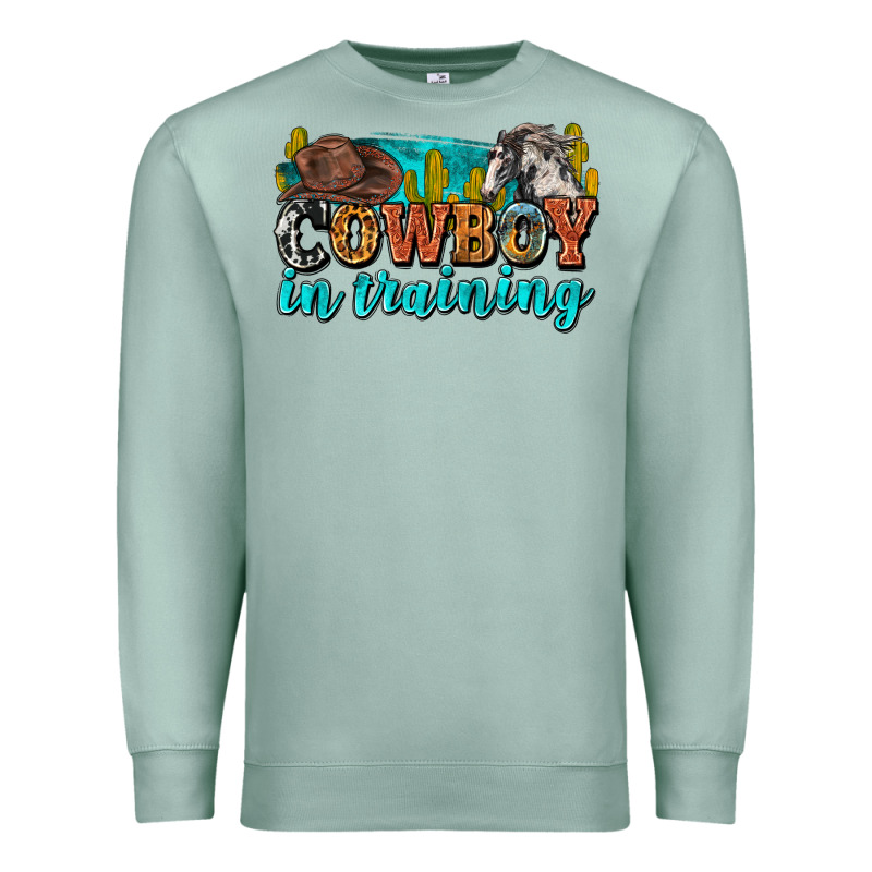 Cowboy In Training Premium Sweatshirt by Zillion Design Studio | Teevron