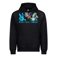 Black peace love winter ado Urban Hoodie - AdoDesignShop