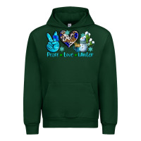 Forest Green peace love winter ado Urban Hoodie - AdoDesignShop