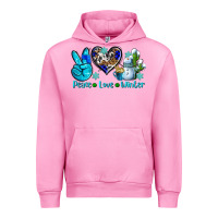 Fuchsia Pink peace love winter ado Urban Hoodie - AdoDesignShop
