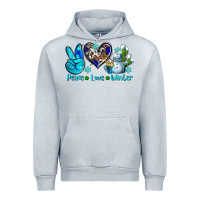 Heather Grey peace love winter ado Urban Hoodie - AdoDesignShop