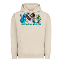 Pigment French Oak peace love winter ado Urban Hoodie - AdoDesignShop